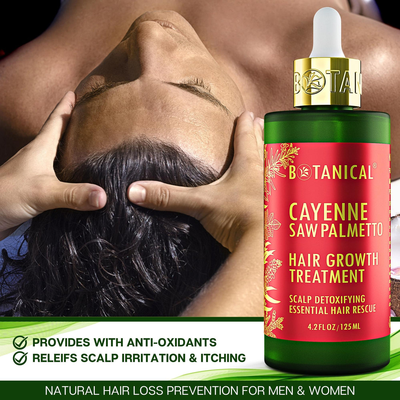 Cayenne & Saw Palmetto Hair Growth Treatment Pre-Shampoo - Scalp Detox - 4.2 Fl Oz