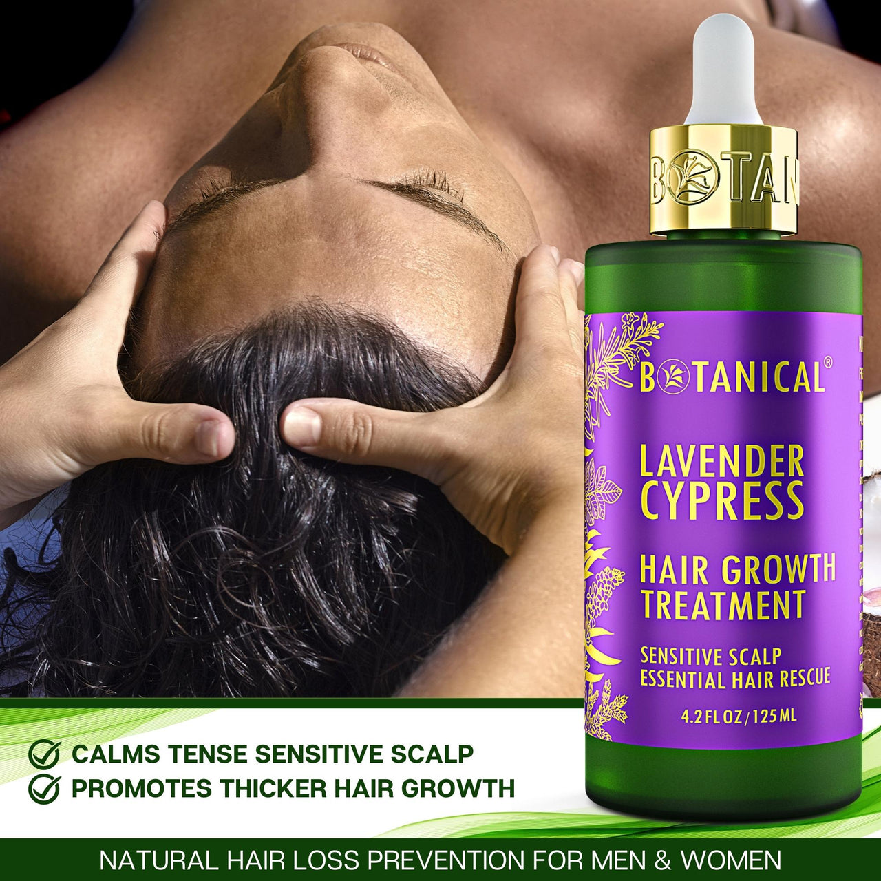 Lavender & Cypress Hair Growth Treatment - Sensitive Scalp - 4.2 Fl Oz
