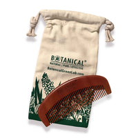 Thumbnail for Hair Grooming Kit - Apricot Wood Comb with Travel Pouch - Botanical SPA