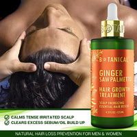 Thumbnail for Ginger & Saw Palmetto Hair Growth Treatment Pre-Shampoo - Scalp Energizing - 4.2 Fl Oz