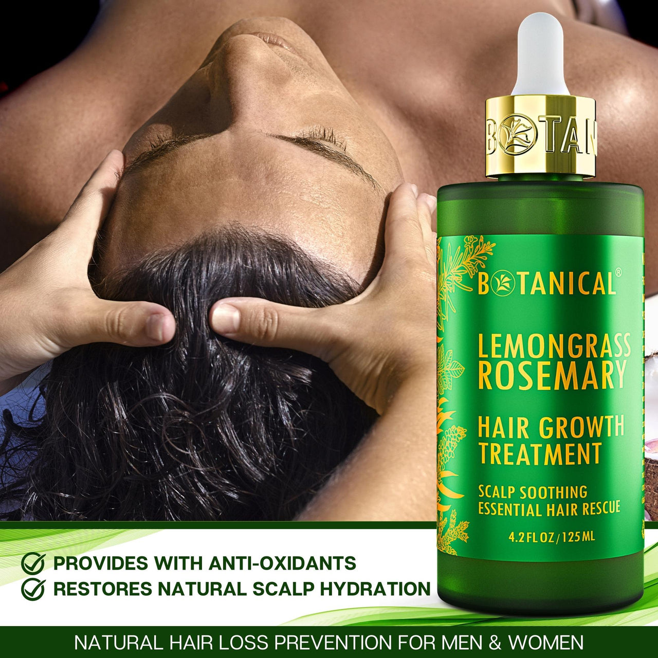 ESSENTIAL RESCUE™ - SCALP SOOTHING HAIR GROWTH OIL / LEMONGRASS & ROSEMARY
