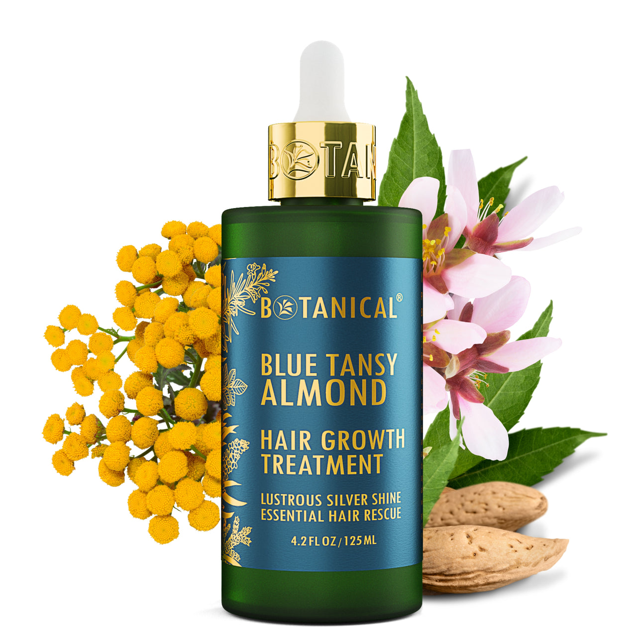 Blue Tansy & Almond Hair Growth Treatment Pre-Shampoo - Lustrous Silver Shine - 4.2 Fl Oz