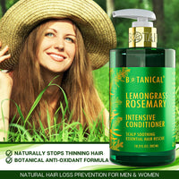 Thumbnail for Lemongrass & Rosemary Conditioner For Thinning Hair - Scalp Soothing - 10.2 Fl Oz