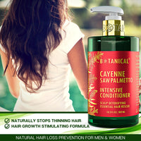 Thumbnail for Cayenne & Saw Palmetto Conditioner For Thinning Hair - Scalp Detox - 10.2 Fl Oz