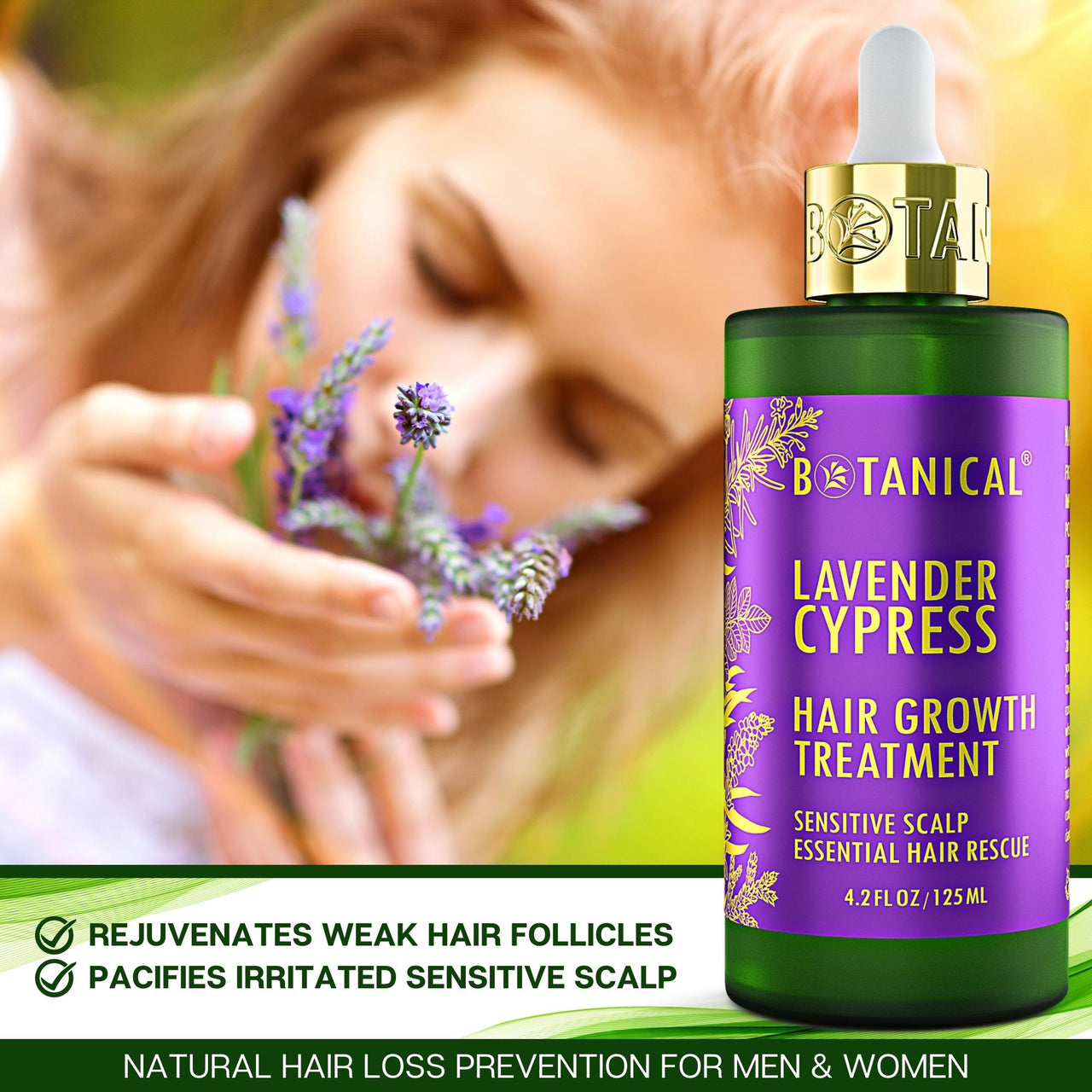 Lavender & Cypress Hair Growth Treatment Pre-Shampoo - Sensitive Scalp - 4.2 Fl Oz