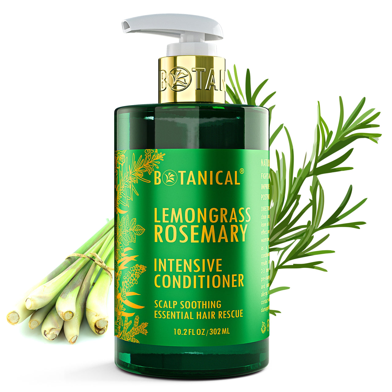 Lemongrass & Rosemary Conditioner For Thinning Hair - Scalp Soothing - 10.2 Fl Oz