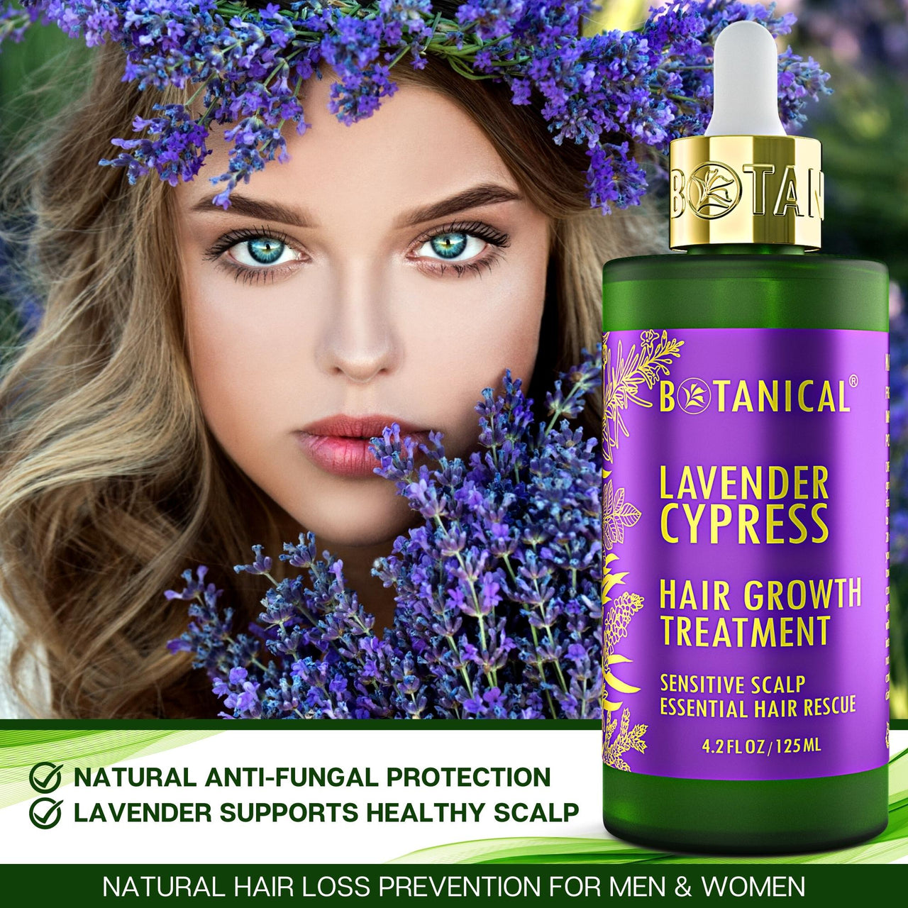 Lavender & Cypress Hair Growth Treatment Pre-Shampoo - Sensitive Scalp - 4.2 Fl Oz