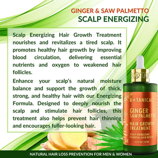 Hair Growth Treatment - Ginger & Saw Palmetto - Scalp Energizing