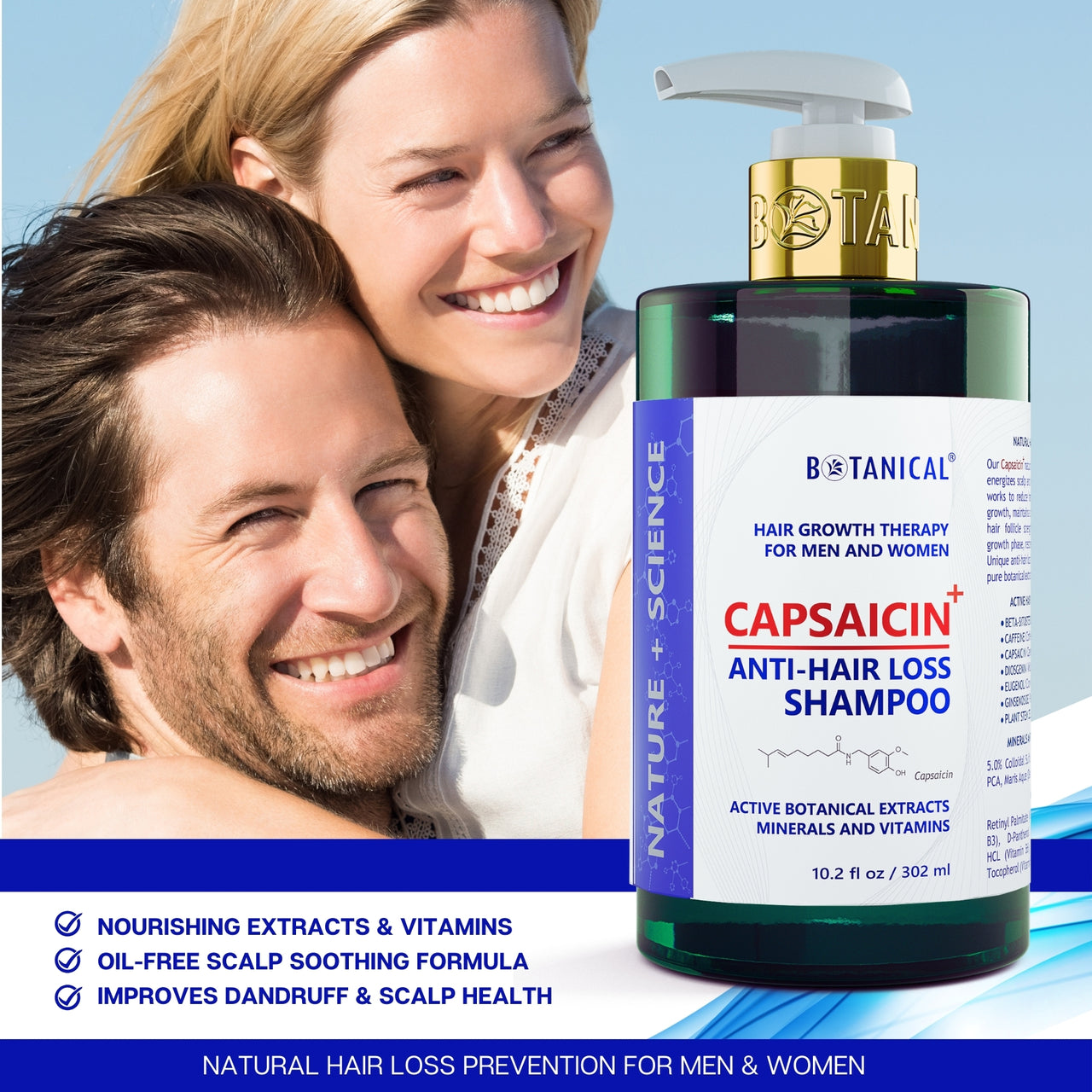 Herbal Shampoo - CAPSAICIN+™ Dandruff & Hair Thinning Prevention Formula