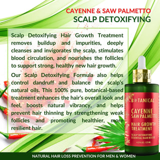 Hair Growth Treatment - Cayenne & Saw Palmetto - Scalp Detoxifying