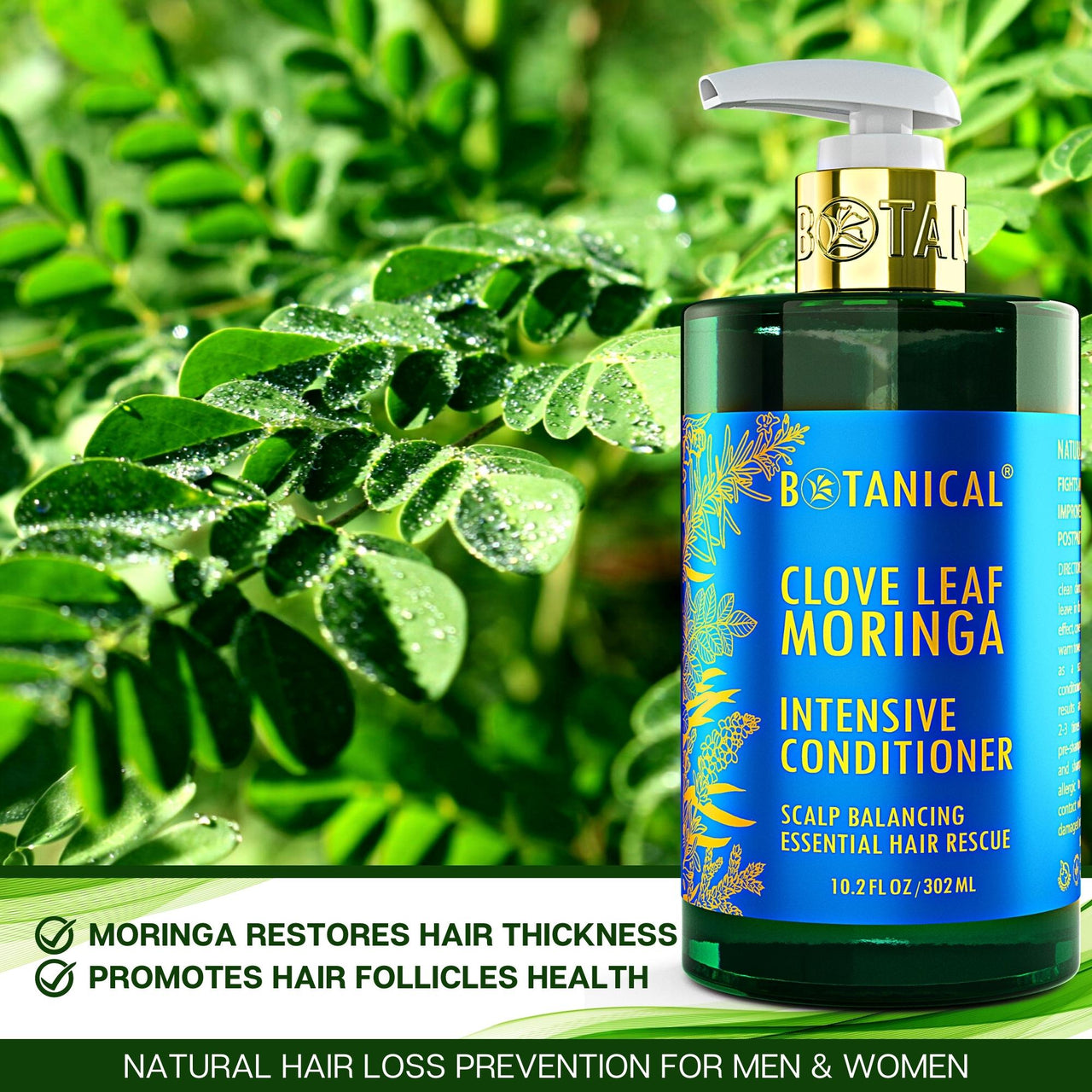 Clove Leaf & Moringa Conditioner for Thinning Hair - Scalp Balancing - 10.2 Fl Oz
