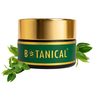 BOTANICAL GREEN LAB Botanical Balm Standard Jar w/ Travel Pouch (0.6 Fl Oz) Botanical Balm Green Tea Infused | Universal Skin & Lip Care | Vitamin C & Squalane | Essential Repair
