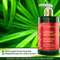Thumbnail for Cayenne Saw Palmetto shampoo for hair thinning prevention