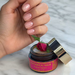 BOTANICAL GREEN LAB Nail Care Nail & Cuticle Balm | Natural Nail Strengthener | Perfect Nails | Rose & Neroli | Vitamin C & E | Essential Beauty