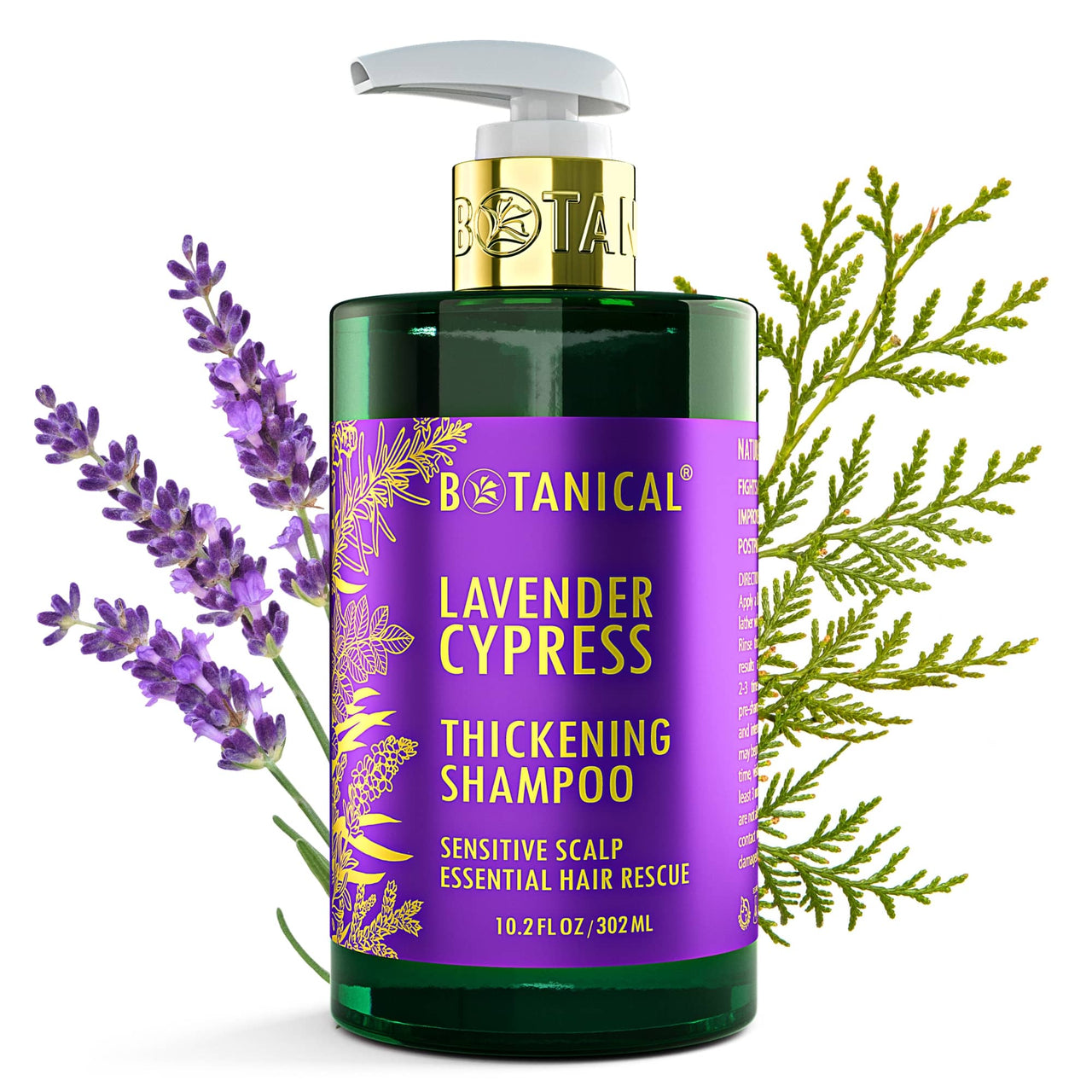 Shampoo For Thinning Hair - Lavender & Cypress - Sensitive Scalp