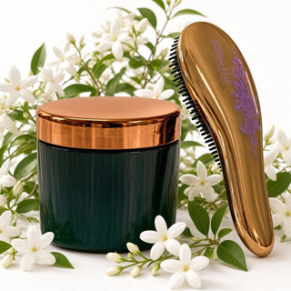 BOTANICAL GREEN LAB Face Cleansers Hair & Body Butter 2 Pc Set w/ Hair Detangling Brush | Neroli & Jasmine | Essential Beauty