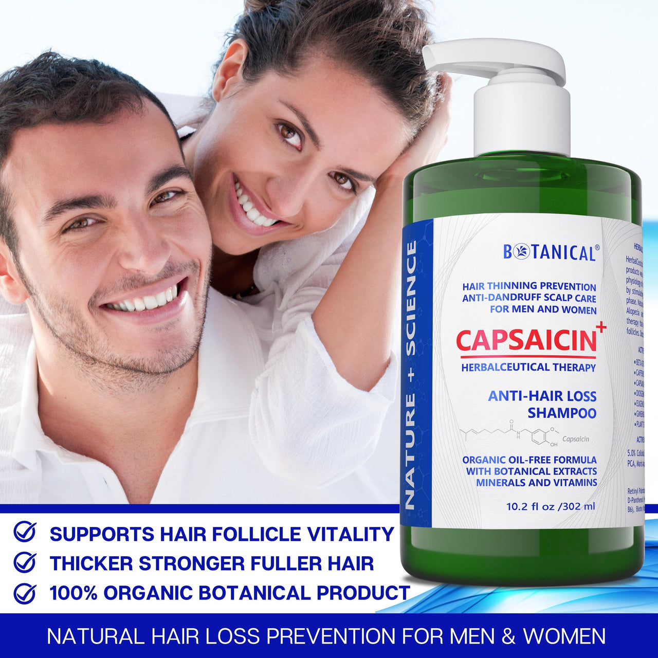 Herbal Shampoo - CAPSAICIN+™ Dandruff & Hair Thinning Prevention Formula